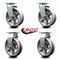 Service Caster 6'' V-Groove Semi Steel Caster Set with Bronze Bearings 2 Swivel 2 Rigid, 4PK SCC-20S620-VGBZ-2-R-2 - alternate 3